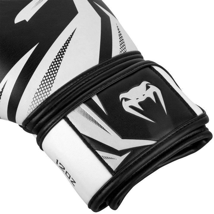 Actual product image Venum Challenger 3.0 Boxing Gloves - Black/White (12 OZ, 10, 12)