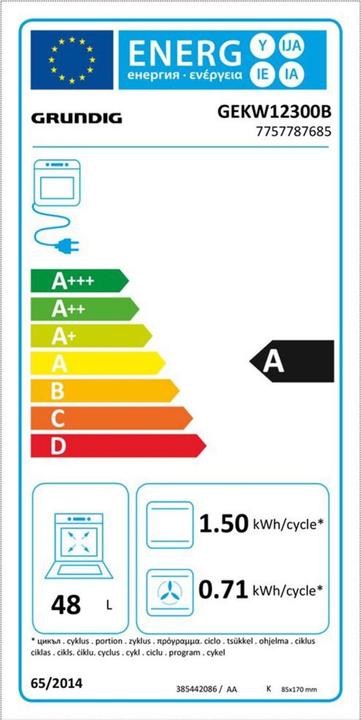 Actual product image Grundig Oven GEKW12300B