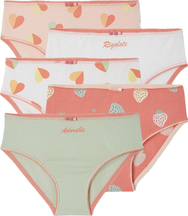 Produktbild Vertbaudet Bio-Kollektion: 5er-Pack Mädchen Slips mit kleiner Schleife (98, 5er Pack)