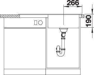 Actual product image Blanco Zenar 5 S (Fitted sink, 91.50 cm, 51 cm)