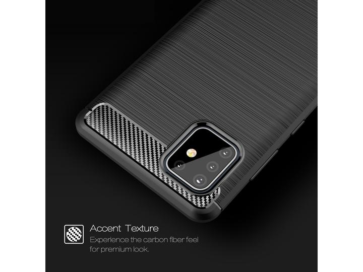 Actual product image Screenguard Samsung Galaxy Note10 Lite Cover Carbon Brushed Soft TPU (Samsung Galaxy Note 10 Lite)