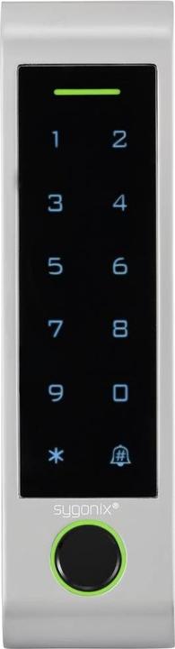 Immagine prodotto Sygonix SY-6121662 Sistema di accesso con impronte digitali/RFID Montaggio in superficie 12 V/DC, 1 (Impronta, Combinazione numerica elettronica, Smartphone, Scheda chiave)