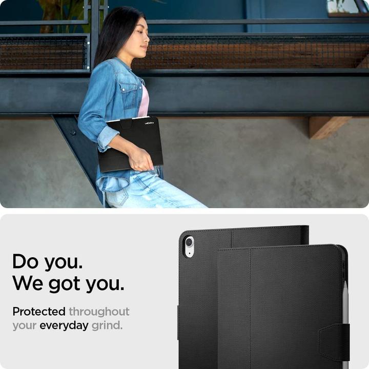 Immagine prodotto Spigen Custodia per tablet Liquid Air Folio Apple iPad Air 4 2020 Nero (iPad Air 2020 (4. Gen))
