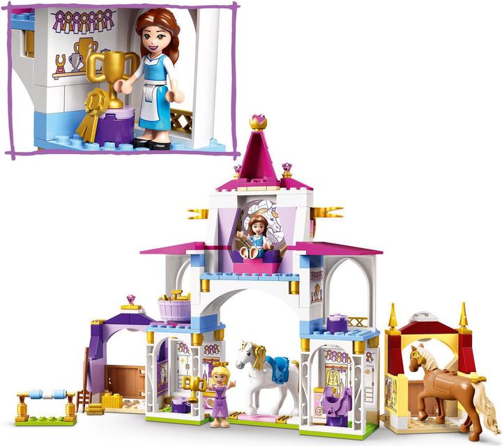 Immagine prodotto LEGO Disney Princess 43195 Belle e Rapunzel Cavallo Stabile (43195, LEGO Disney)