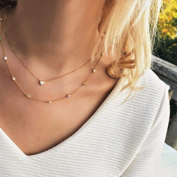 Produktbild Candy Halskette Enny, 925 Sterling Silber, vergoldet (925 Sterling Silber, 18k vergoldet, 42 - 45 cm)