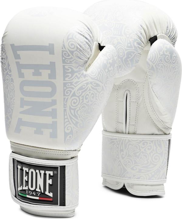 Actual product image Leone Boxing Gloves Maori White GN070 (16 OZ)