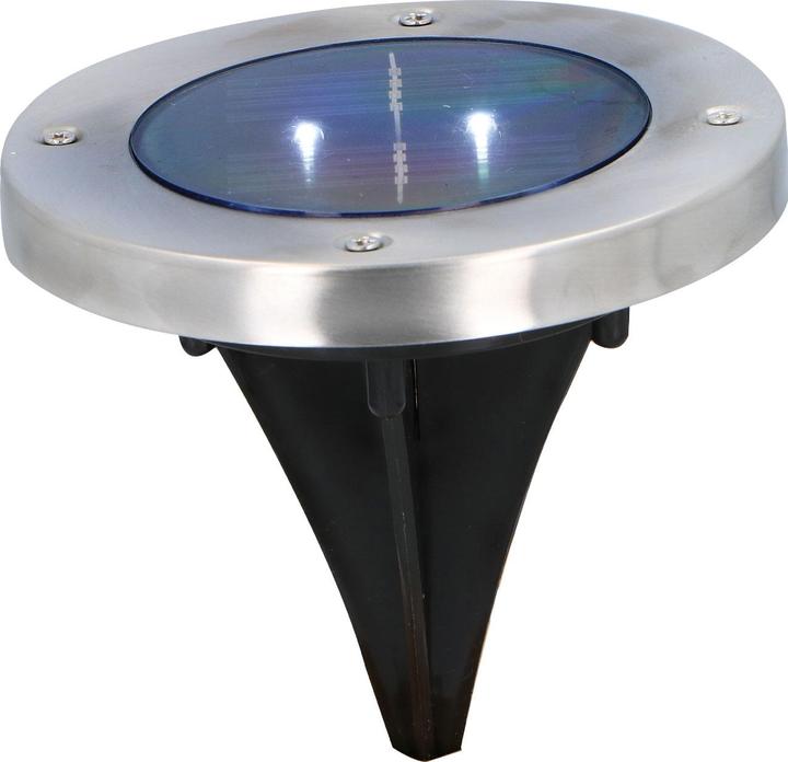 Actual product image Grundig Set of 8 solar floor lights made of stainless steel, with ground spike, Ã˜ 12 x 12 cm