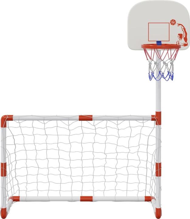 Produktbild VidaXL Fussball Basketball Set für Kinder Bällen Mini Basketballkorb Fussballtor