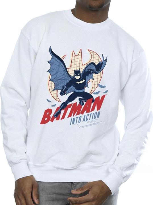 Actual product image Mens Batman Into Action Cotton Sweatshirt (S)