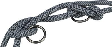 Trixie Hondenriem Soft Rope Verstelbaar Zwart / Grijs - 200X0,6 Cm (XS, Dog, Dog sport)