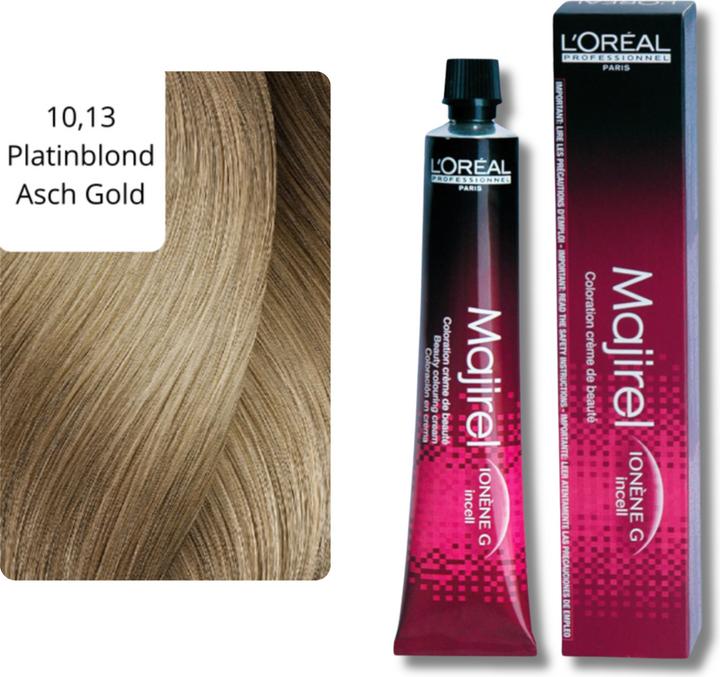 Actual product image L'Oréal Professionnel Majirel (10/13 platinum blonde ash gold)