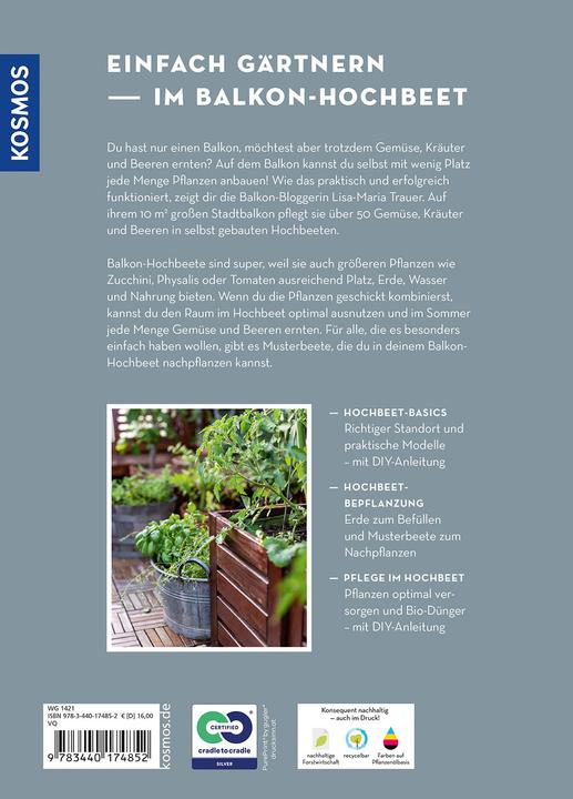 Produktbild Kosmos Mein Balkon-Hochbeet (Deutsch, Lisa-Maria Trauer, 2022)