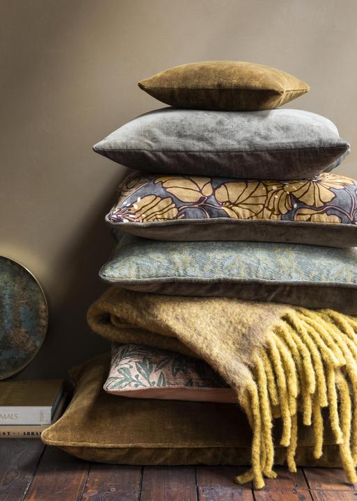 Actual product image Cozy Living Cille Velvet Printed Cushion (45 x 45 cm)