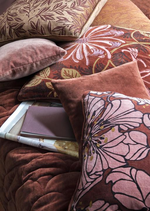 Actual product image Cozy Living Cille Velvet Printed Cushion (45 x 45 cm)