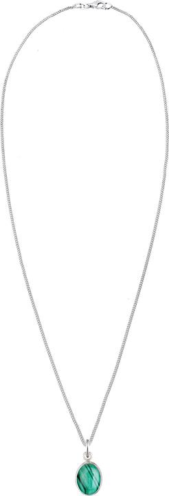 Produktbild Elli Halskette Basic Malachit Edelstein 925 Silber vergoldet (Malachit, 925er Sterling Silber, 45 cm)