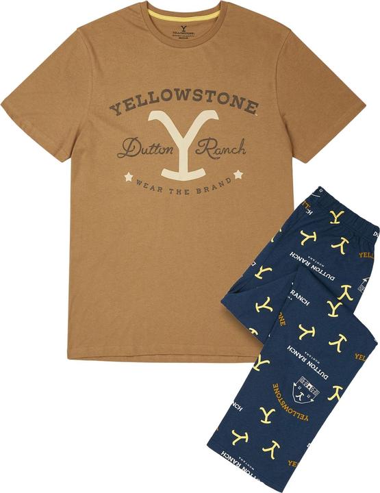 Actual product image Yellowstone Mens Logo Pyjama Set (S)