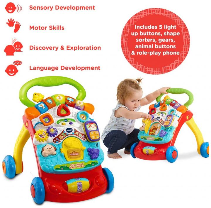 Produktbild VTech 505603 Baby Interactive with Activities My First Walk with Melodies and Phrases (English Versi