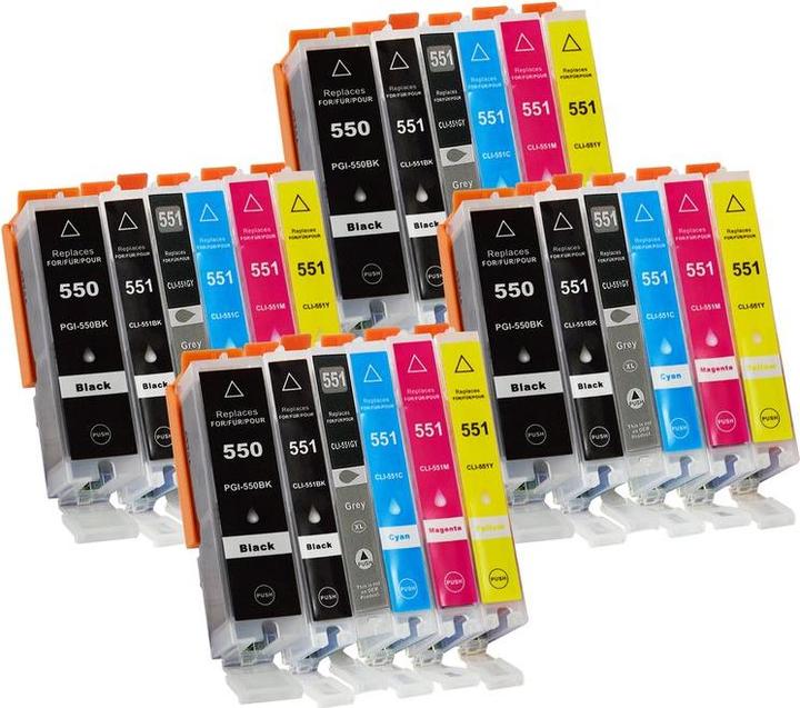 Image du produit Hermex Cartouche d'encre compatible XL pour Canon PIXMA iP8750 (M, CF, C, Y, PGBK, GY)