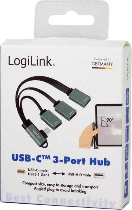 Actual product image LogiLink USB-C hub (USB-C, 3 Ports)