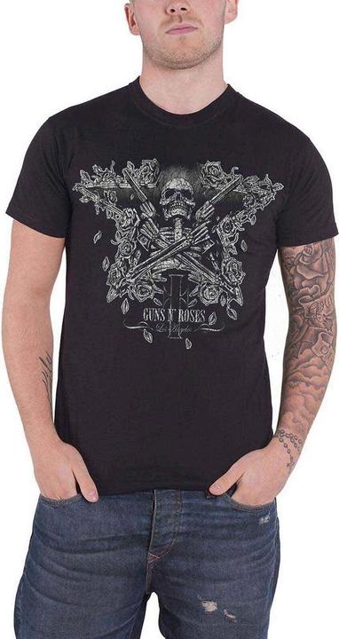 Actual product image Universal Textiles Unisex Adult Skeleton Guns T-Shirt (S)