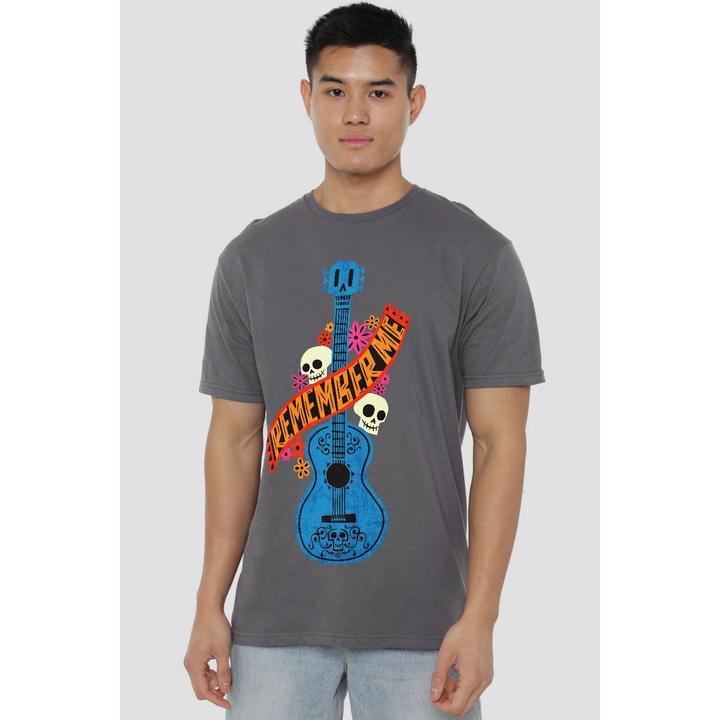 Actual product image La Maison du Coco Mens Remember Me Guitar With Skulls T-Shirt (XL)