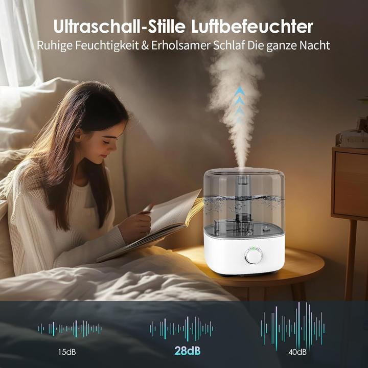 Image du produit Vankarr Ultraschall-Luftbefeuchter mit Top-Fill und 360° Düse (50 m²)