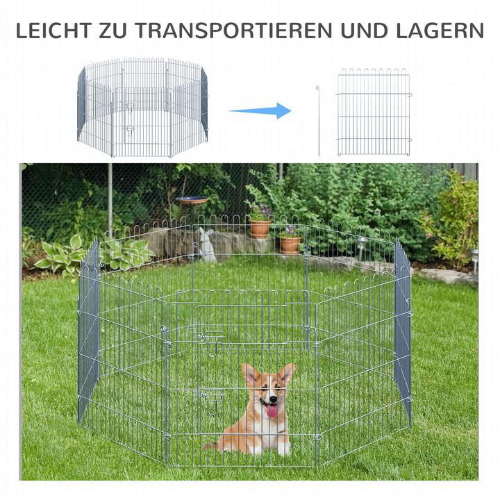 Actual product image PawHut Free run enclosure as 8-piece puppy run