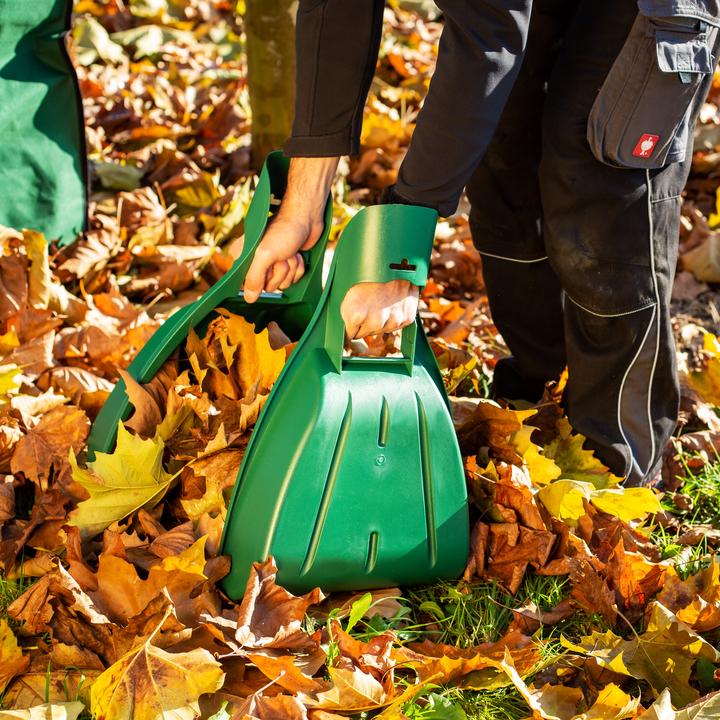 Actual product image UPP Leaf rake 2-piece leaf shovel Leaf collector Grass and leaf rake Garden