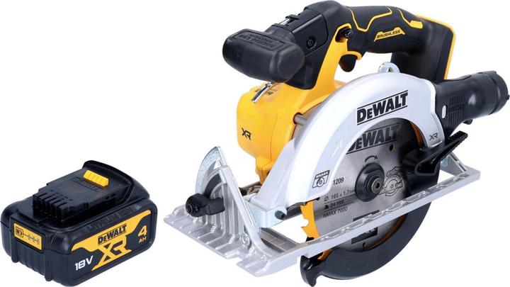 Produktbild DeWalt DCS 565 N Akku Handkreissäge 18 V 165 mm Brushless + 1x Akku 4,0 Ah - ohne Ladegerät