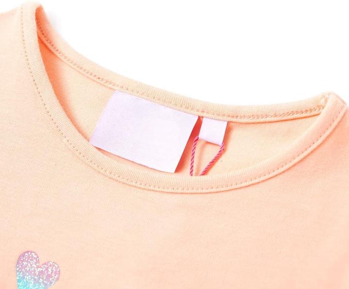 Actual product image VidaXL Children's T-shirt light orange 92,Material: 95 % cotton. 5 (92)