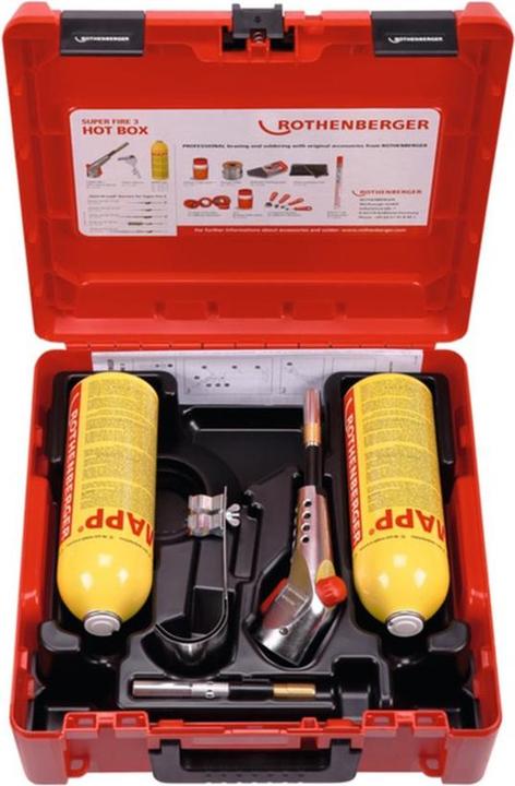 Rothenberger Hartlötgarnitur Super Fire 3 Hotboxincluding gas cartridges