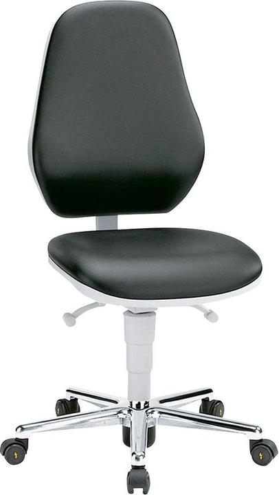 Actual product image Bimos Cleanroom industrial chair, with castors, vinyl cover with permanent contact