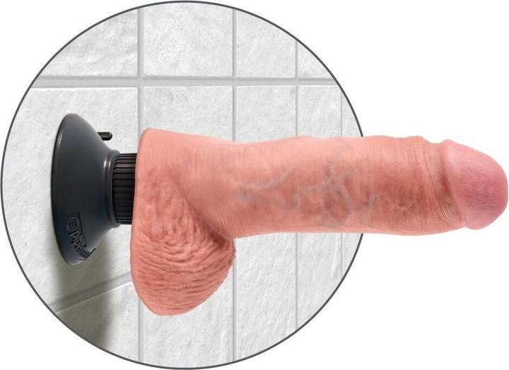 Produktbild Doc Johnson 8" Vibrating Cock with Balls - Flesh