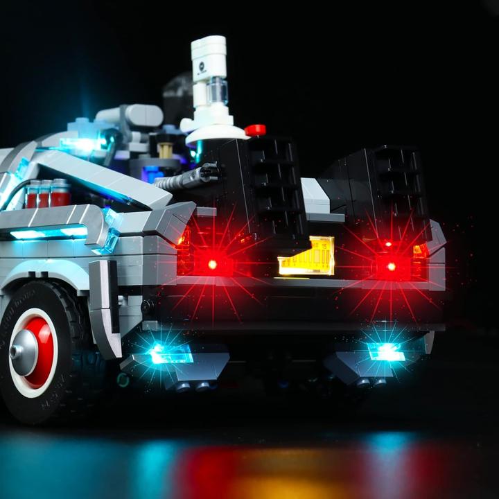 Actual product image BrickBling LED Light Set for LEGO Back to the Future: DeLorean - The Time Machine