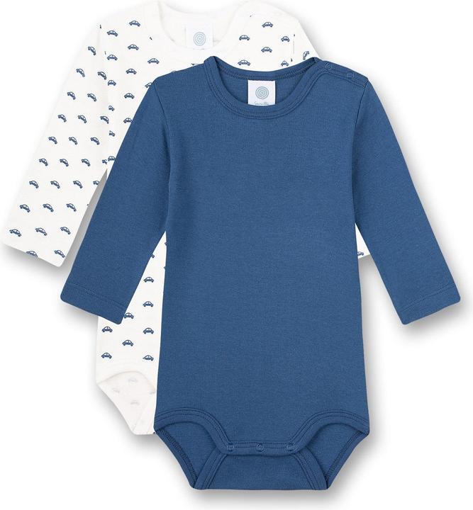 Image du produit Sanetta Body manches longues pack de 2 bleu/blanc Gr. 56 (56)