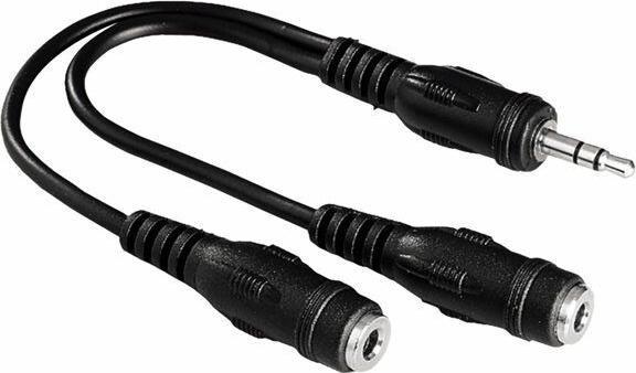 Produktbild Hama 3.5mm Klinken-Stecker - 2 x 3.5mm Klinken-Kupplung (0.20 m)