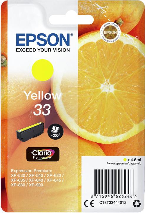 Image du produit Epson Sglpck Jaune 33 Prem.Ink (Y)
