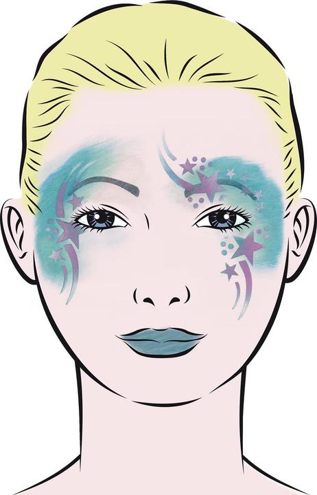 Produktbild Festartikel Müller Tattoo-Schablone Sterne
