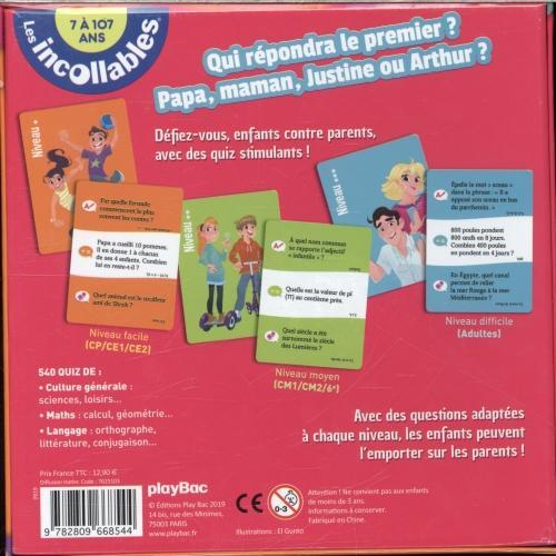 Actual product image Les incollables, 7 à 107 ans : quiz enfants contre parents (French, Collectif, 2022)