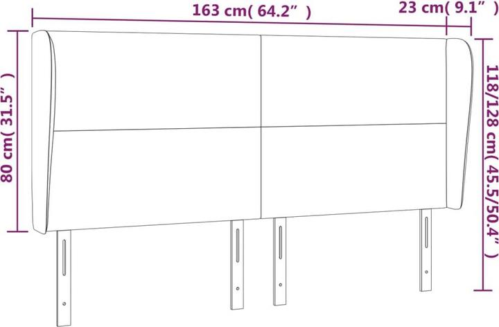 Actual product image VidaXL Chandler (163 x 23 x 128 cm)