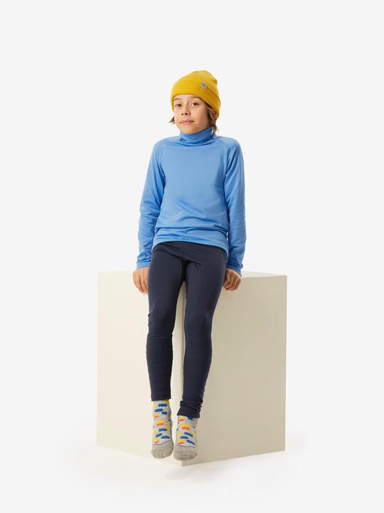 Produktbild Wedze Skiunterwäsche Funktionsshirt Kinder hoher Kragen - BL 500 blau (116)