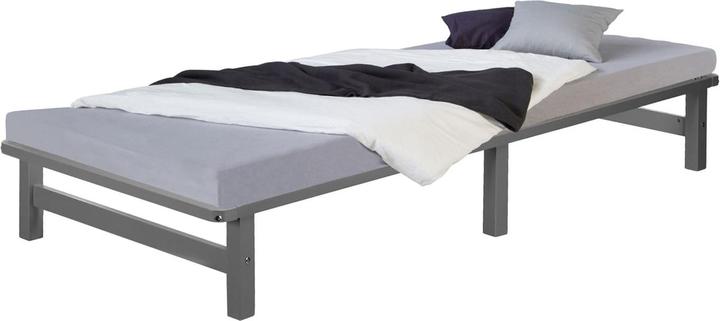 Produktbild Jamb Palettenbett Holzbett 90x200cm Massivholz Weiss (90 x 200 cm)