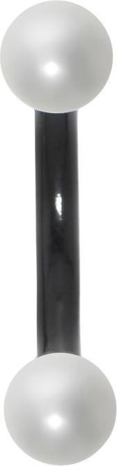 Bijouteria Augenbrauenpiercing (Chirurgenstahl 316L, PVD Beschichtung (schwarz), Synthetische Perle)