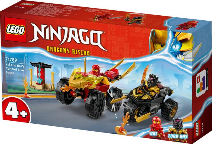Actual product image LEGO 71789 Chase with Kai's speedster and Ras' motorbike (71789, LEGO Ninjago)