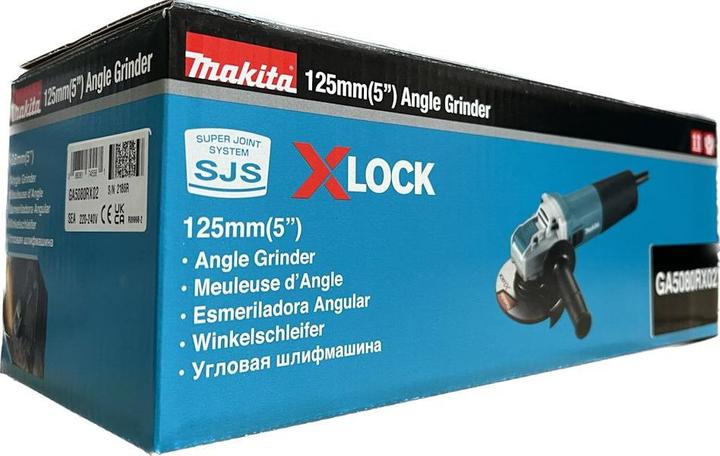 Produktbild Makita Ø125mm Winkelschleifer X-LOCK GA5080RX02 1.400 Watt+ Schutzhaubenabdeckung