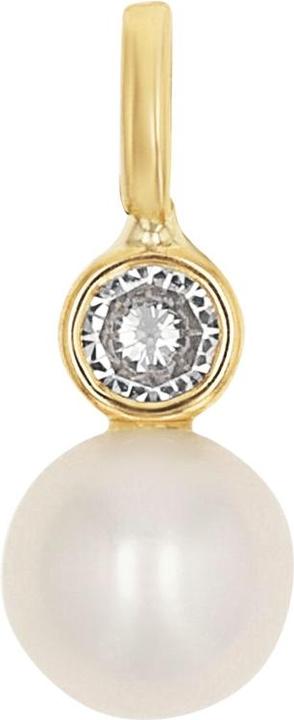 Produktbild Amor Anhänger für Damen, Gold 375, Zirkonia synth., Süsswasserzuchtperle (Gold 375, 9 ct)