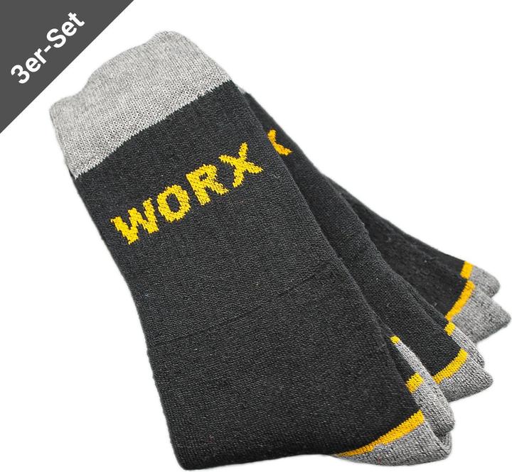 Produktbild Casativo 3er-Set Arbeitssocken WORX, Herren, Gr. 39-42, Schwarz-Grau (3er Pack, 39 - 42)