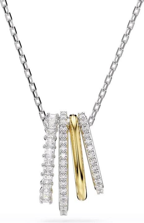 Swarovski Hyperbola Halskette Verschiedene Schliffe Weiss Metallmix (Swarovski Metall)