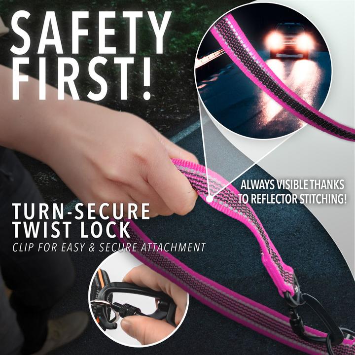 Actual product image Bluzelle 3m dog lead, double lead with carabiner, adjustable (Dog)