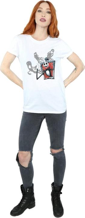 Actual product image Disney Womens/Ladies Nightmare Before Christmas Ghosts Of Jack Cotton Boyfriend T-Shirt (XL)